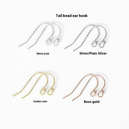 S925 Silver Ear Hook Women's Diy Jewelry Earrings Handmade Material Sterling Silver-Jewearrings