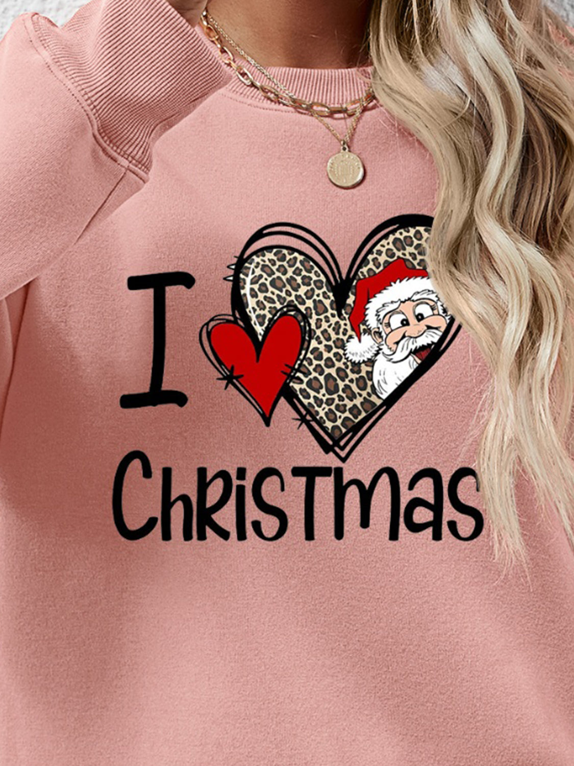 CHRISTMAS Graphic Round Neck Sweatshirt-Jewearrings