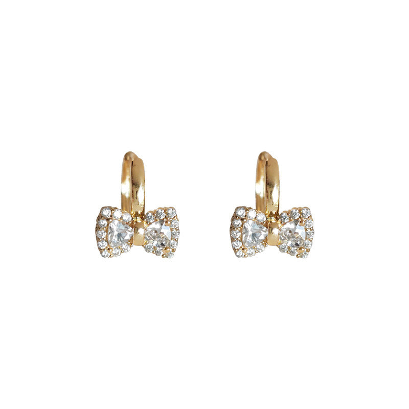 Bow Plated 14k Simple Elegant Sweet Earrings-Jewearrings