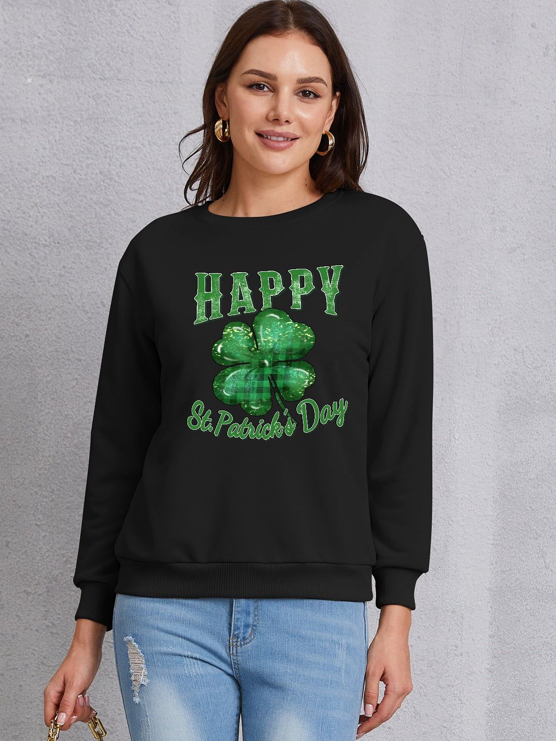 HAPPY ST. PATRICK'S DAY Dropped Shoulder Sweatshirt-Jewearrings