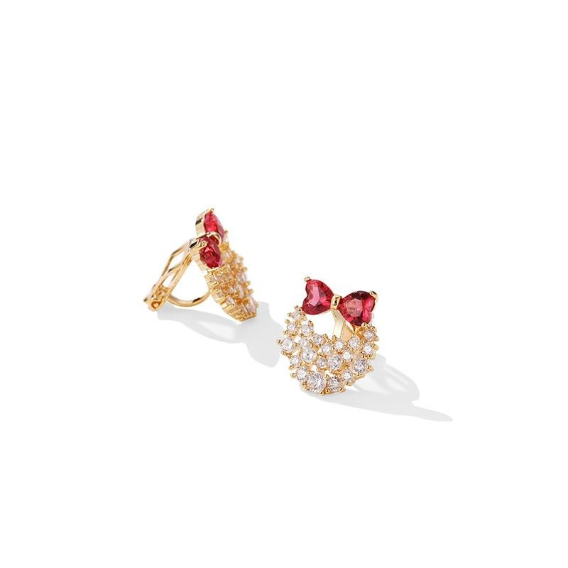 Bow Stud Earrings Female Fashion Ear Clip-Jewearrings