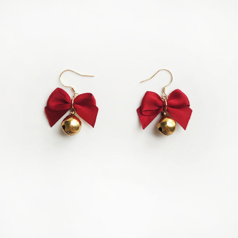 New Style Earrings With A Small Fragrant Red Bow-Jewearrings