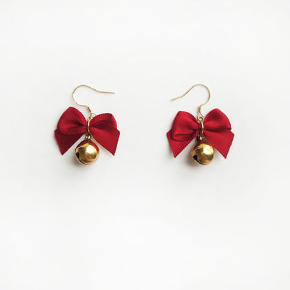 New Style Earrings With A Small Fragrant Red Bow-Jewearrings