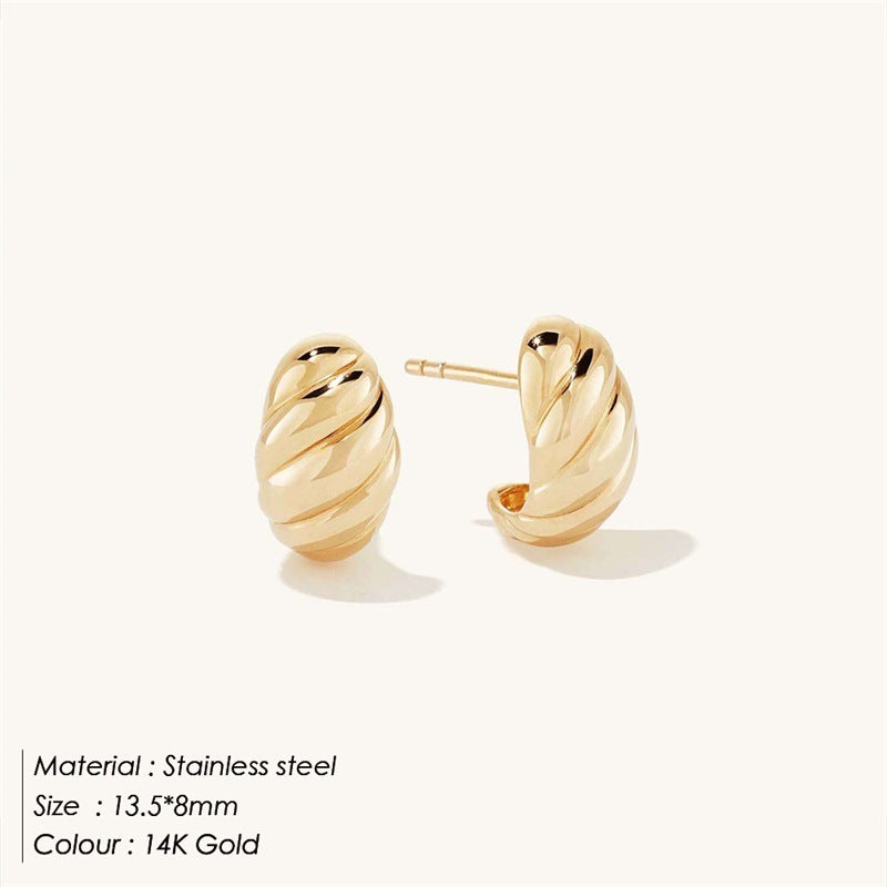 Croissant Huggie Earrings-Jewearrings