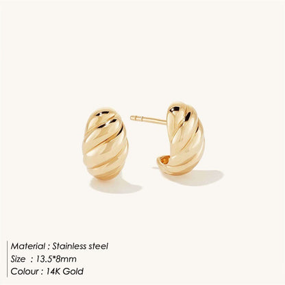 Croissant Huggie Earrings-Jewearrings