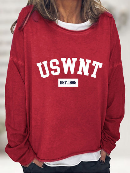 USWNT Round Neck Long Sleeve Sweatshirt-Jewearrings