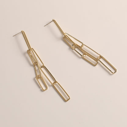 Cold Wind S925 Silver Needle Hollow Earrings Creative Handmade Earring-Jewearrings