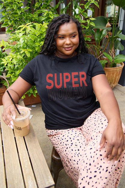 Simply Love Full Size SUPERWOMAN Short Sleeve T-Shirt-Jewearrings