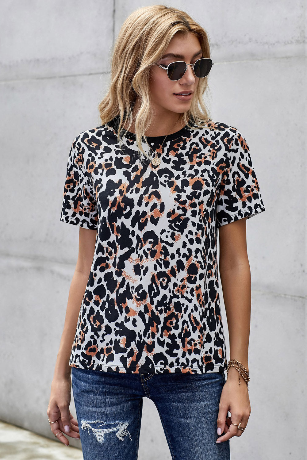 Leopard Print T-Shirt-Jewearrings