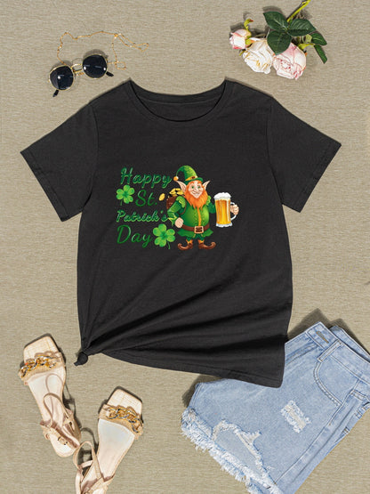 HAPPY ST. PATRICK'S DAY Round Neck T-Shirt-Jewearrings