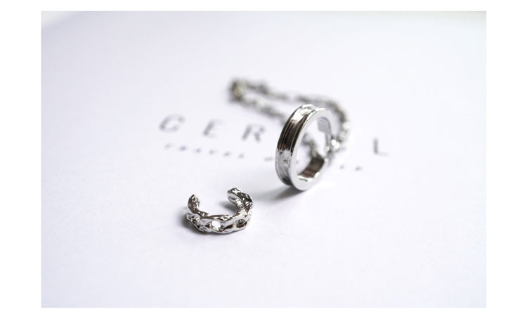 Two Piece Chain Ear Hook Ear Clip No Ear Hole New Cool Style Personalized Design High-end Earrings Fashion-Jewearrings