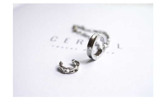 Two Piece Chain Ear Hook Ear Clip No Ear Hole New Cool Style Personalized Design High-end Earrings Fashion-Jewearrings