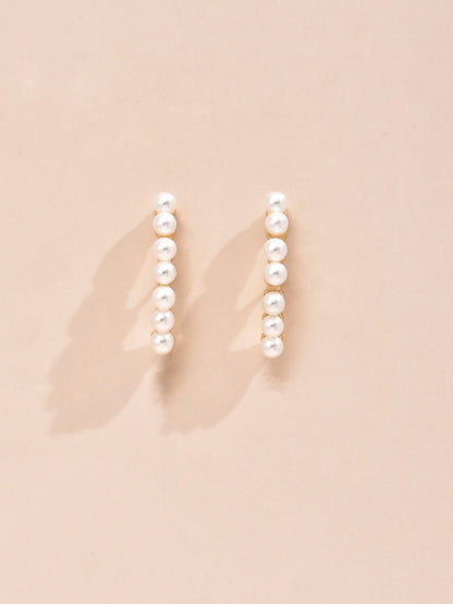 Personalized Women's Simple Pearl Earrings Earrings-Jewearrings