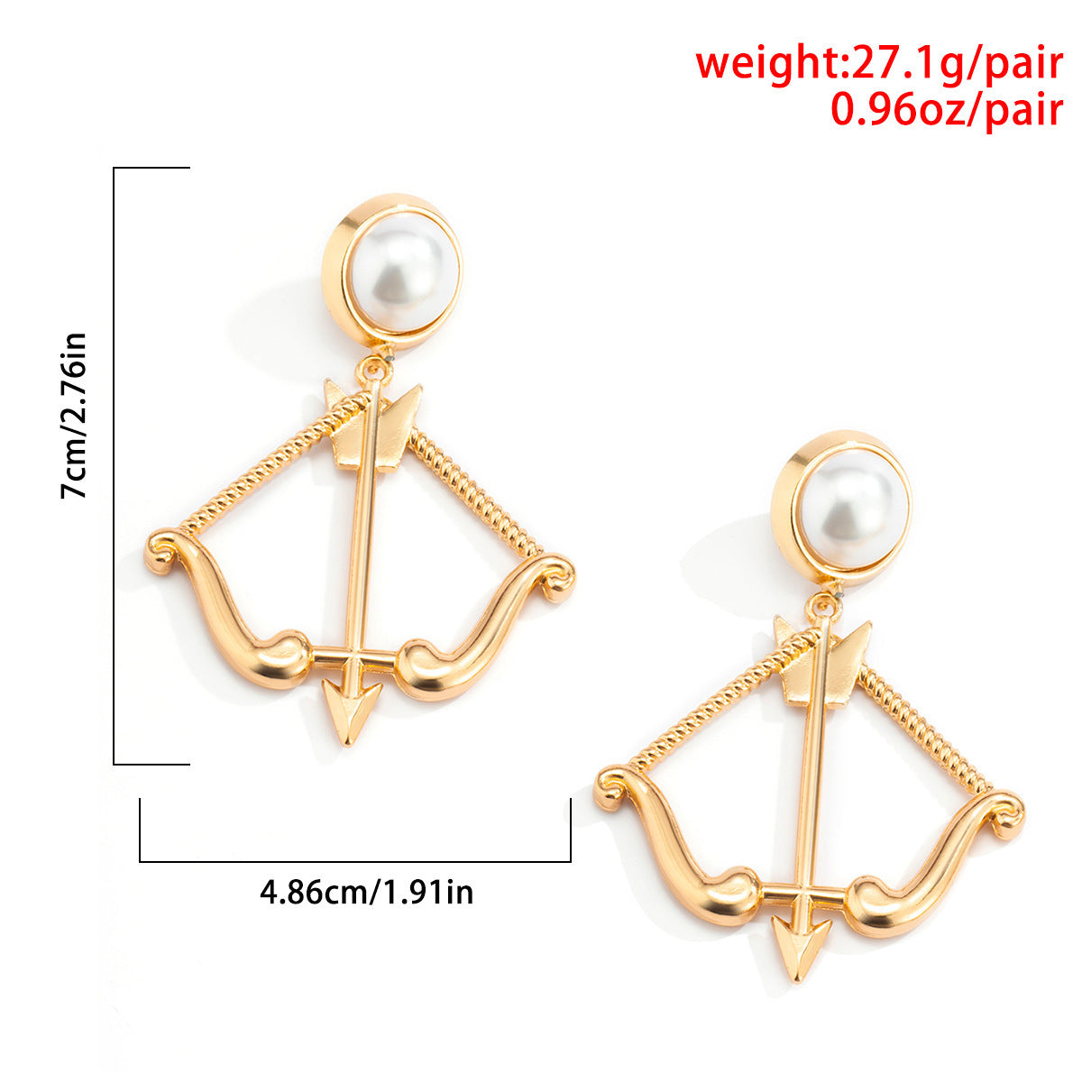 Accessories Exaggerated Personality Creative Bow And Arrow Geometric Earrings-Jewearrings