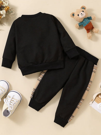 Baby Bear Graphic Sweatshirt and Joggers Set-Jewearrings