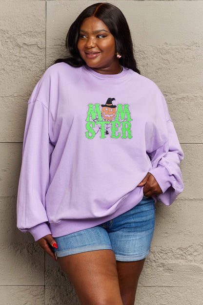 Simply Love Full Size Drop Shoulder Graphic Sweatshirt-Jewearrings