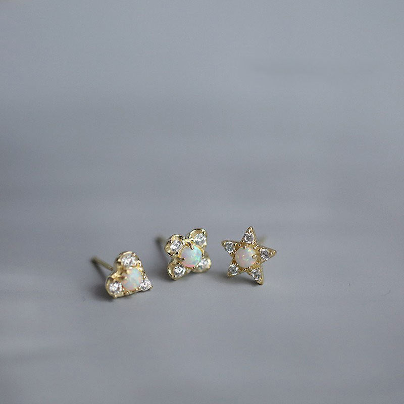 S925 Silver Opal Niche Earrings Light Luxury Women-Jewearrings