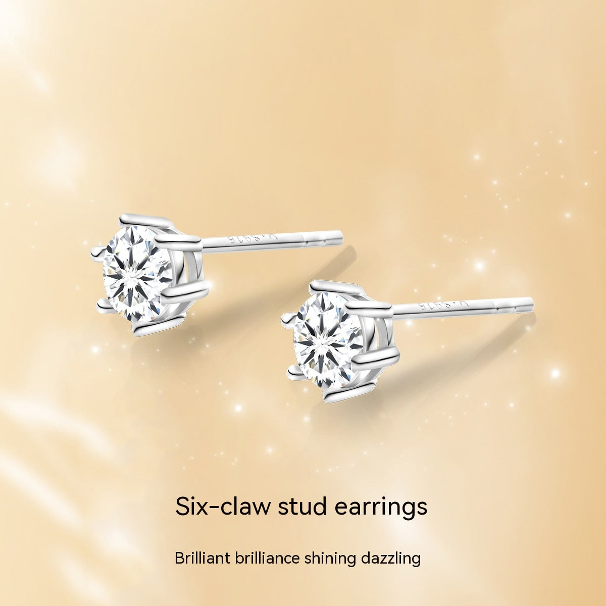 Six-claw Stud Earrings For Women Sterling Silver Simple-Jewearrings