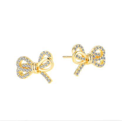 Fashion Simple And Versatile Bow Earrings-Jewearrings