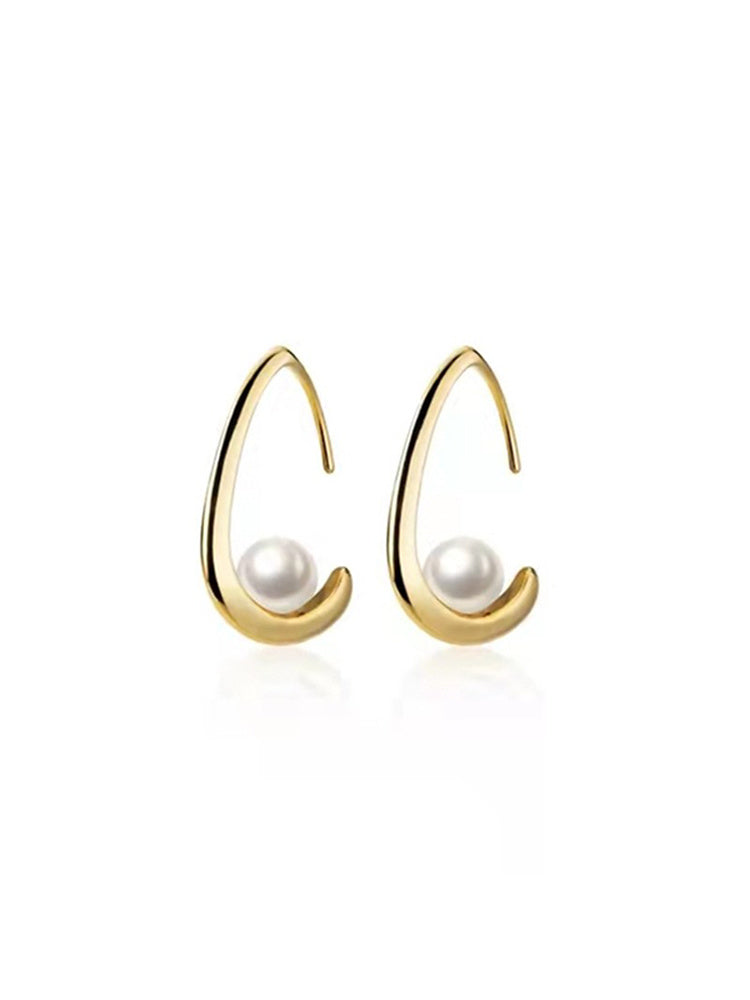 Retro Niche Design High-end Pearl Earrings Temperament Women-Jewearrings