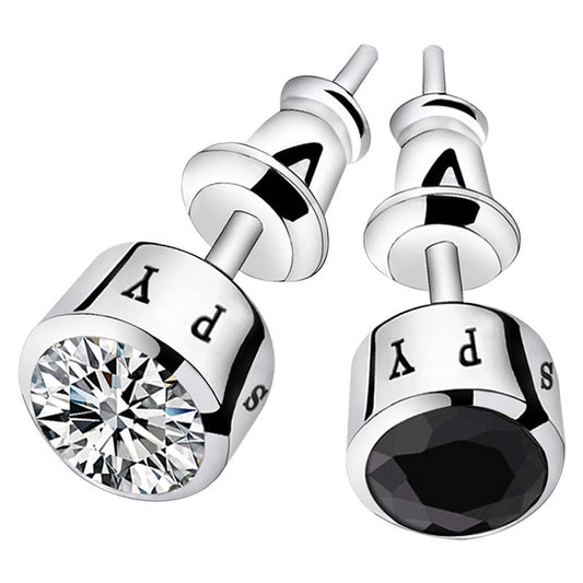 Korean Fashion Men's Creative Stud Earrings In Sterling Silver-Jewearrings