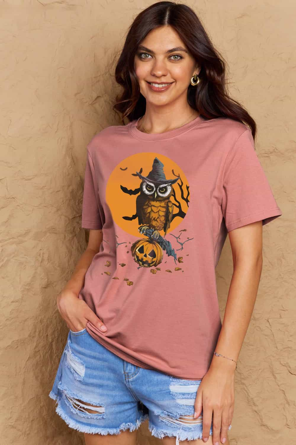 Simply Love Full Size Holloween Theme Graphic Cotton T-Shirt-Jewearrings