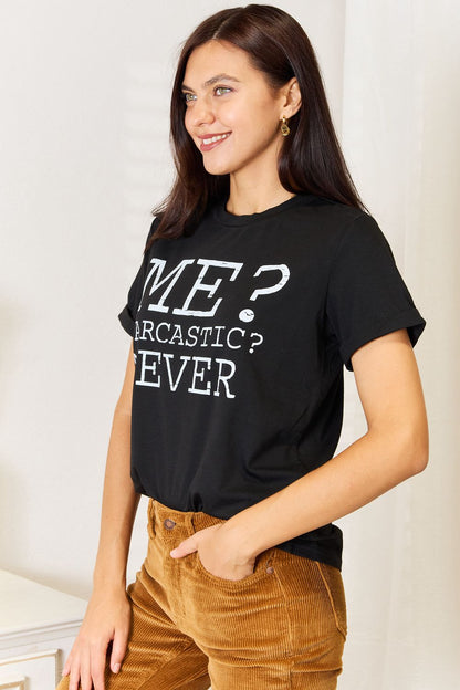 Simply Love Letter Graphic Round Neck T-Shirt-Jewearrings