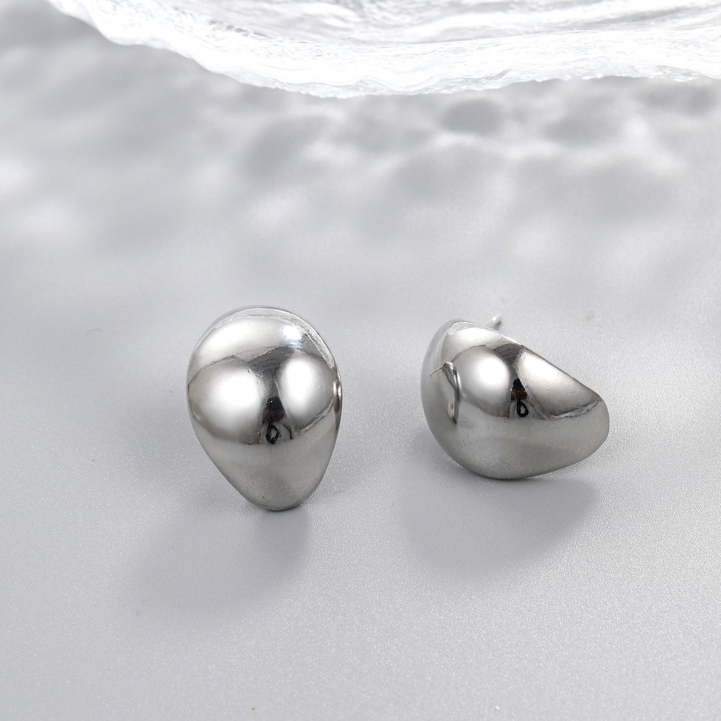 High-grade Alloy Hollow Simple Stylish Water Drop Stud Earrings-Jewearrings