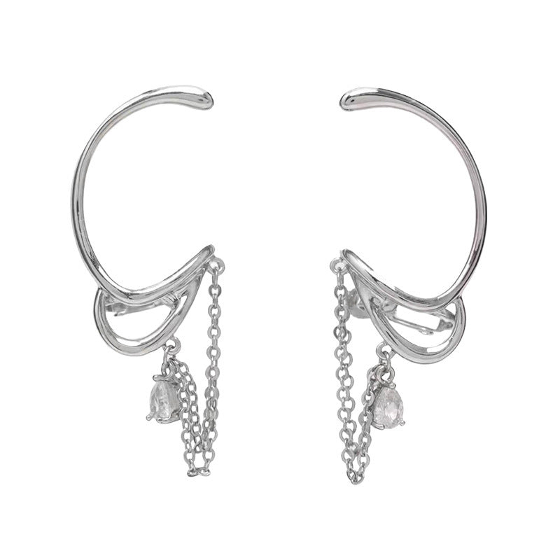 Qiao Jiu No Pierced Earrings Tassel Painless Ear Clip-Jewearrings