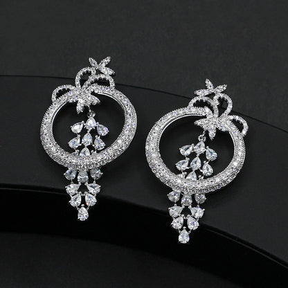 New Earrings Girls Sterling Silver Earrings Exaggerated-Jewearrings