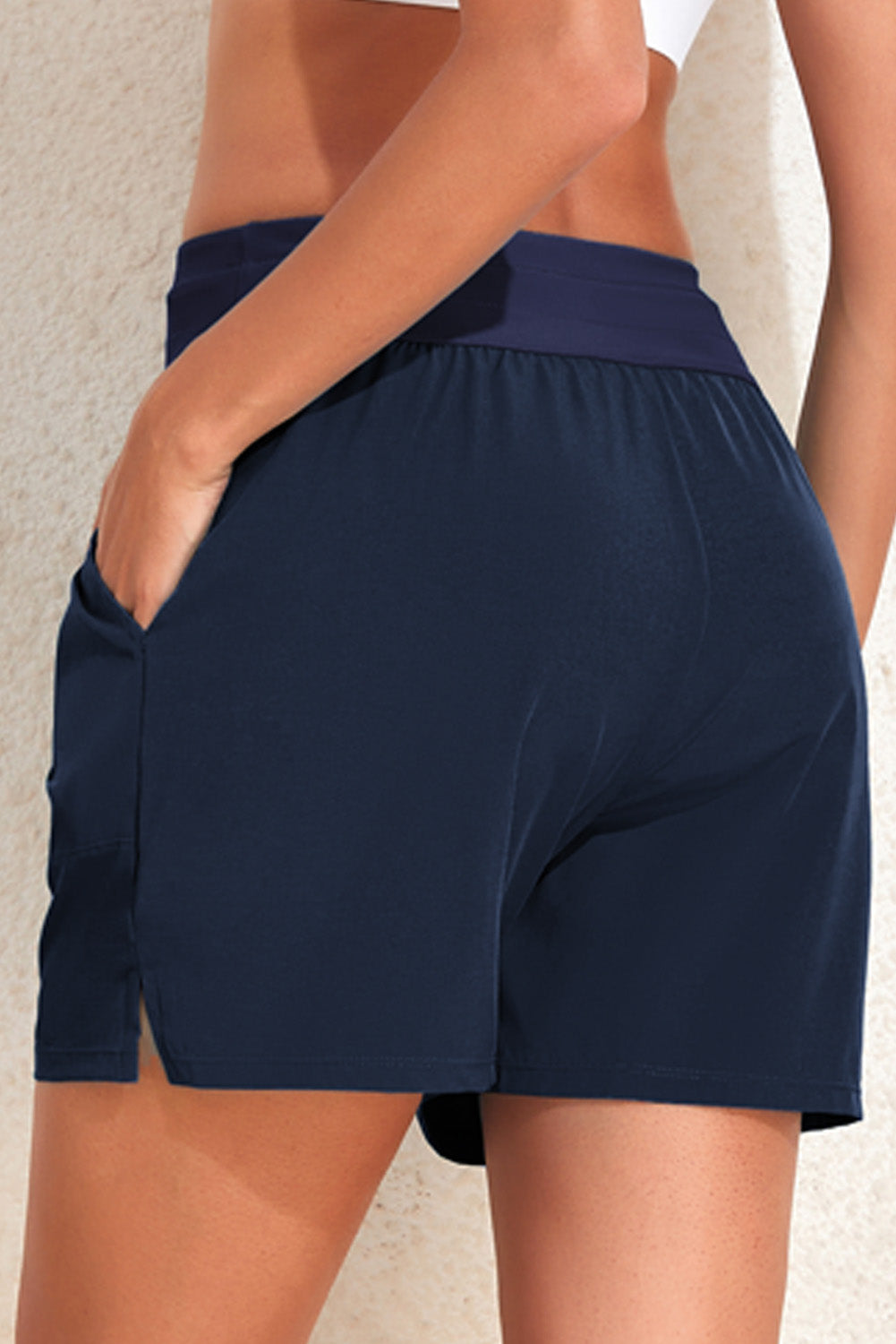 Drawstring Swim Shorts with Pockets-Jewearrings