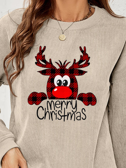 MERRY CHRISTMAS Graphic Sweatshirt-Jewearrings