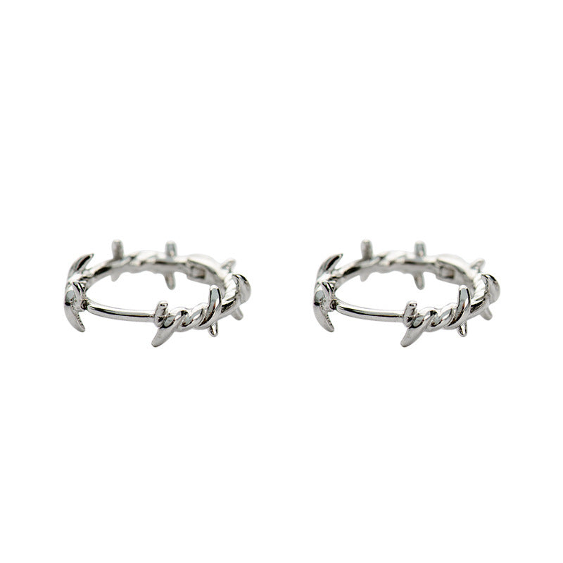 Thorns Earrings Temperament S925 Sterling Silver-Jewearrings