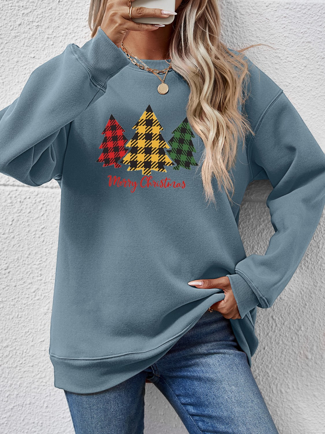 MERRY CHRISTMAS Dropped Shoulder Sweatshirt-Jewearrings