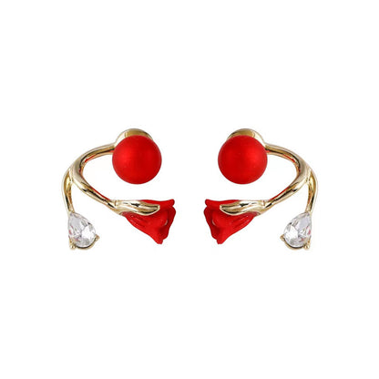 Women's Fashion Simple Pearl Tulip Earrings-Jewearrings