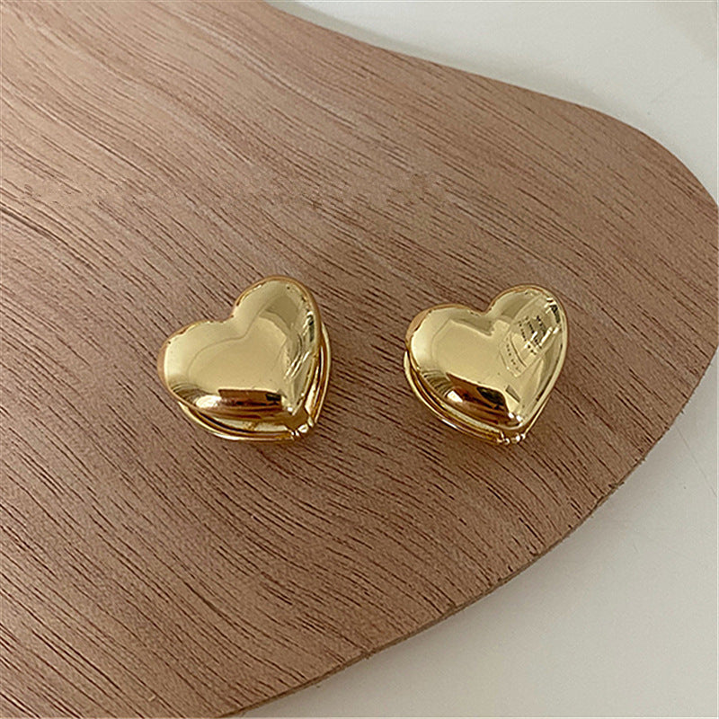 Three-dimensional Love Ear Clip Female Fashion Sweet Personalized Earrings-Jewearrings