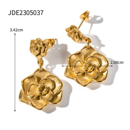 Thelma Gold Earrings-Jewearrings