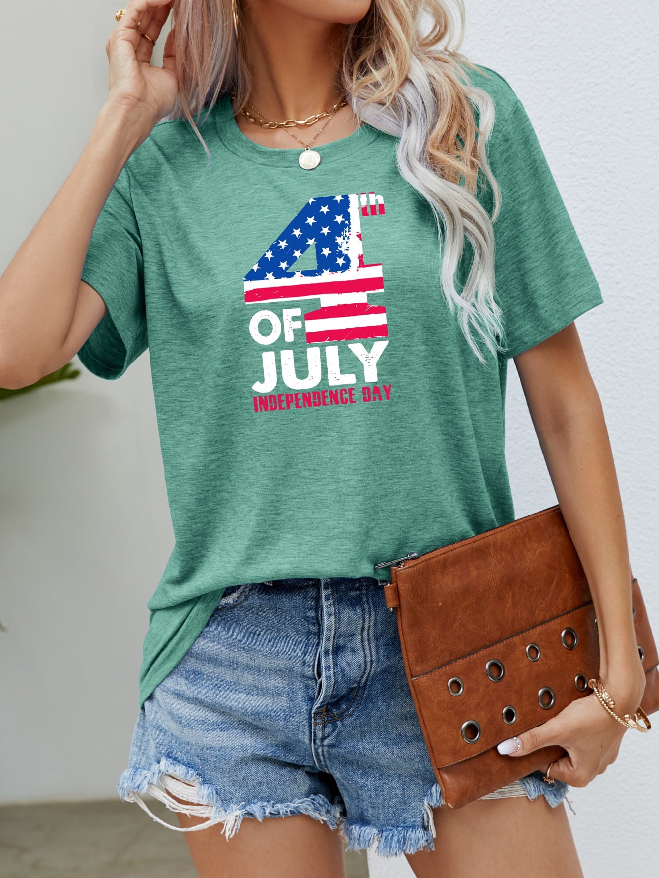 4th OF JULY INDEPENDENCE DAY Graphic Tee-Jewearrings