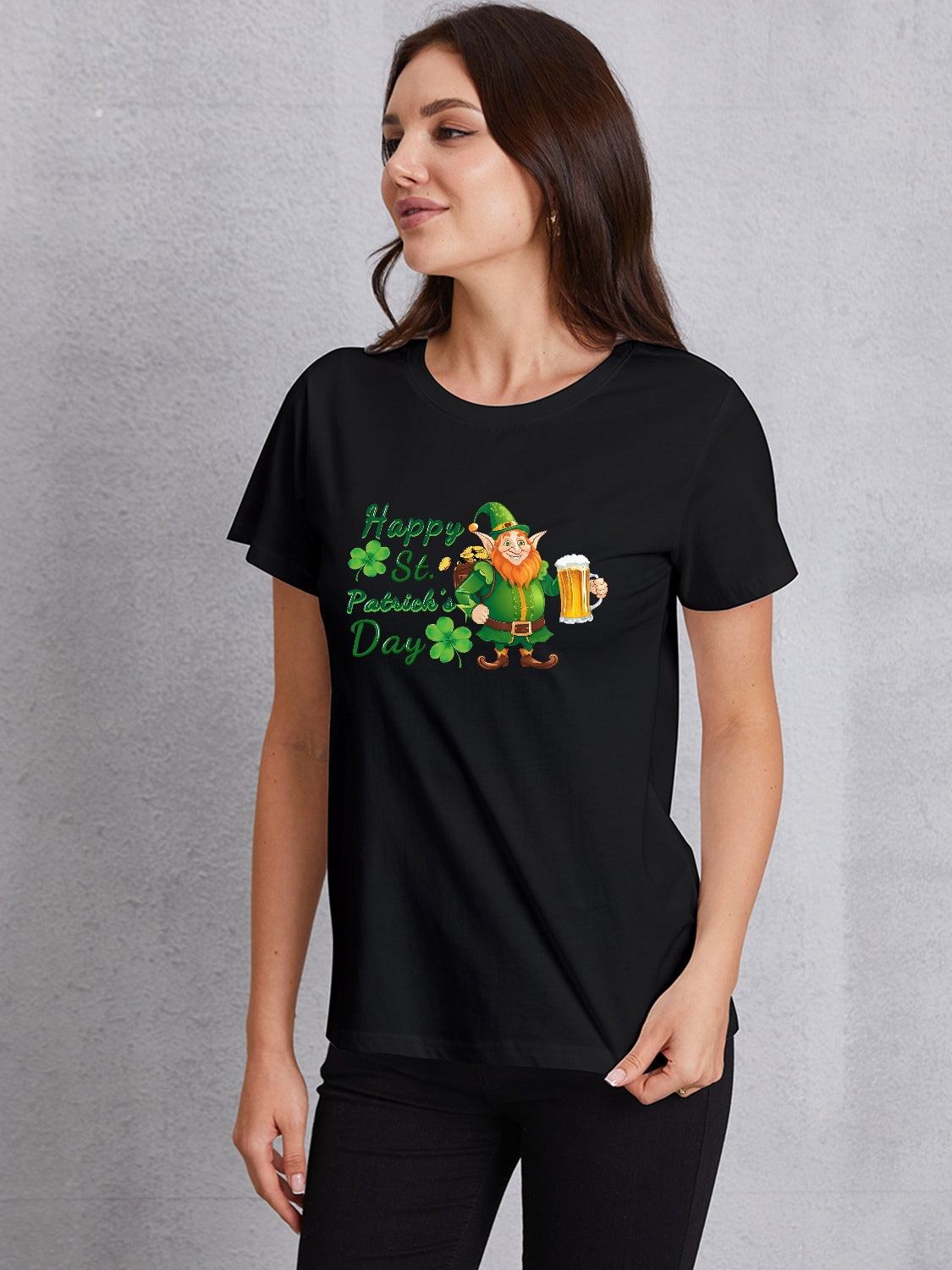 HAPPY ST. PATRICK'S DAY Round Neck T-Shirt-Jewearrings