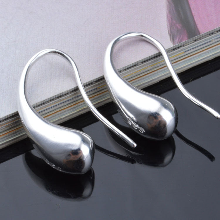 Fashionable Silver Plated Waterdrop Earrings-Jewearrings