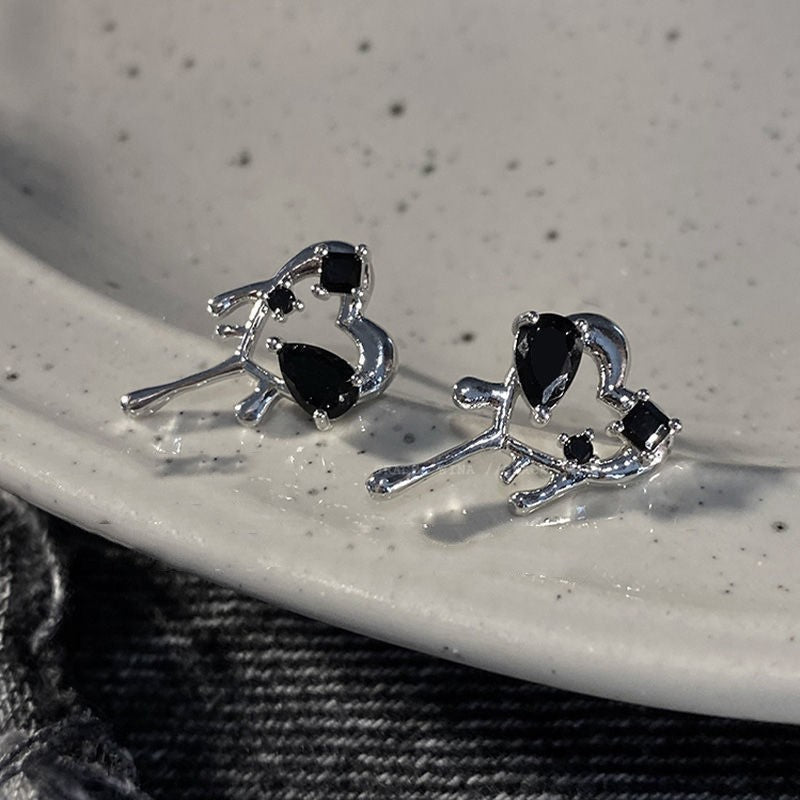 Melting Love Stud Earrings Niche Design Sense Of Advanced-Jewearrings