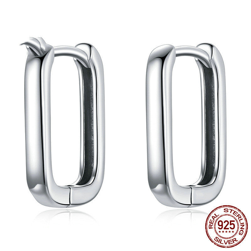 S925 Sterling Silver French Geometric Earrings-Jewearrings