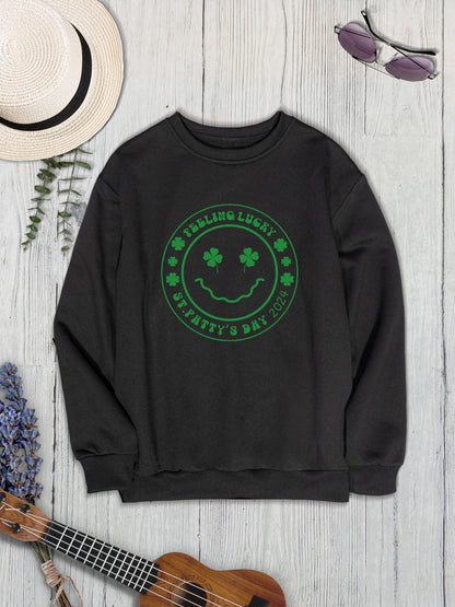 FEELING LUCKY ST. PATRICK'S DAY 2024 Round Neck Sweatshirt-Jewearrings