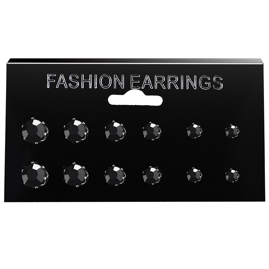 Fashion And Popular Crystal Zircon Stud Earrings Set-Jewearrings