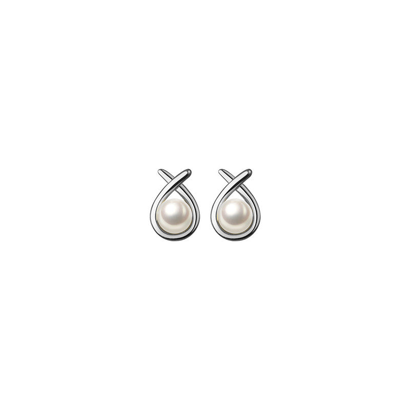 Women's Fashion Drop Shaped Pearl Earrings-Jewearrings