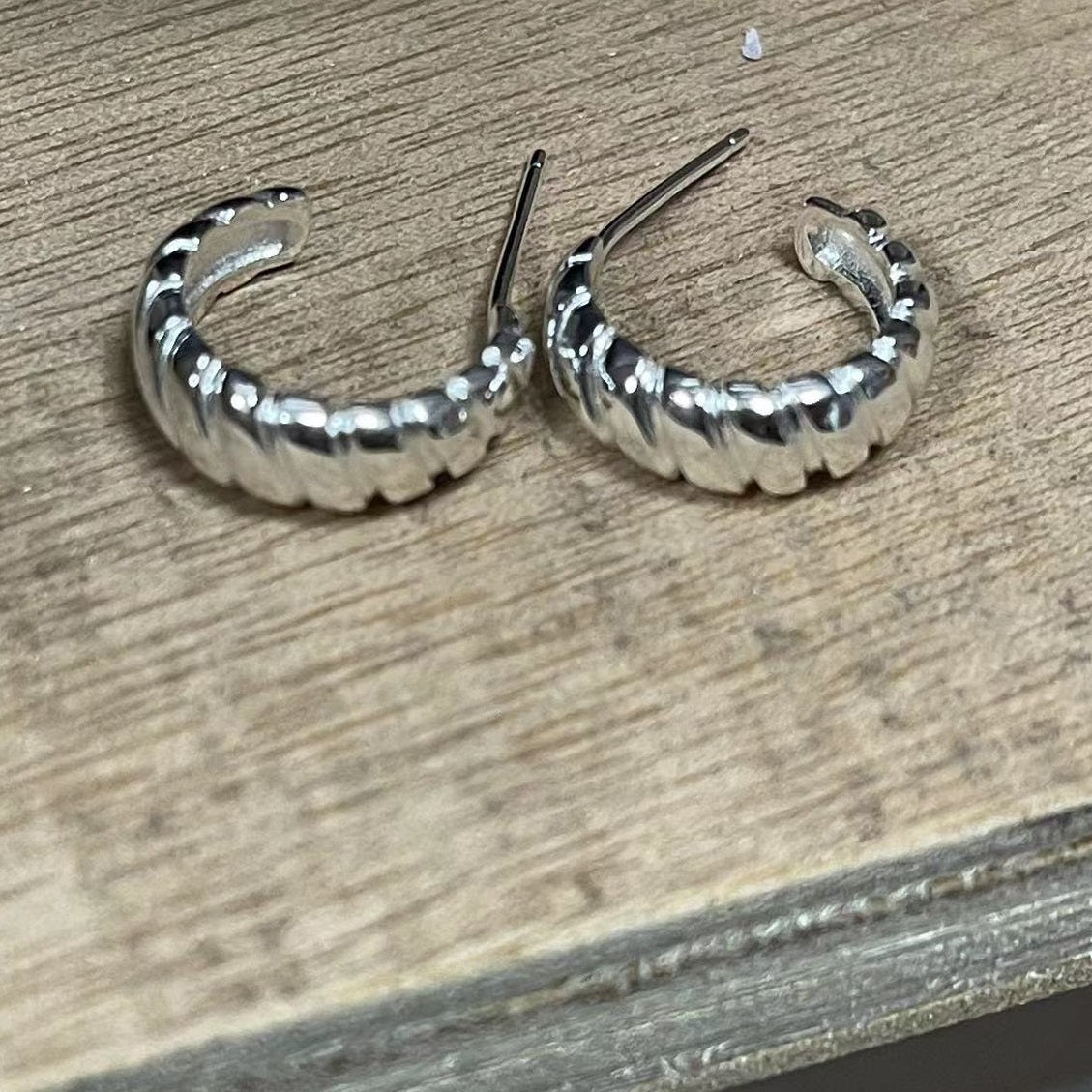 SS925 Sterling Silver Versatile Twill Twist Quality Earrings Women-Jewearrings