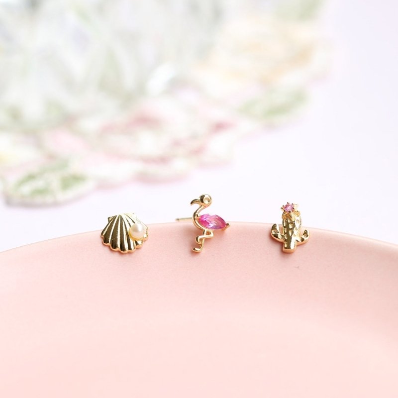 Cactus shell earrings-Jewearrings