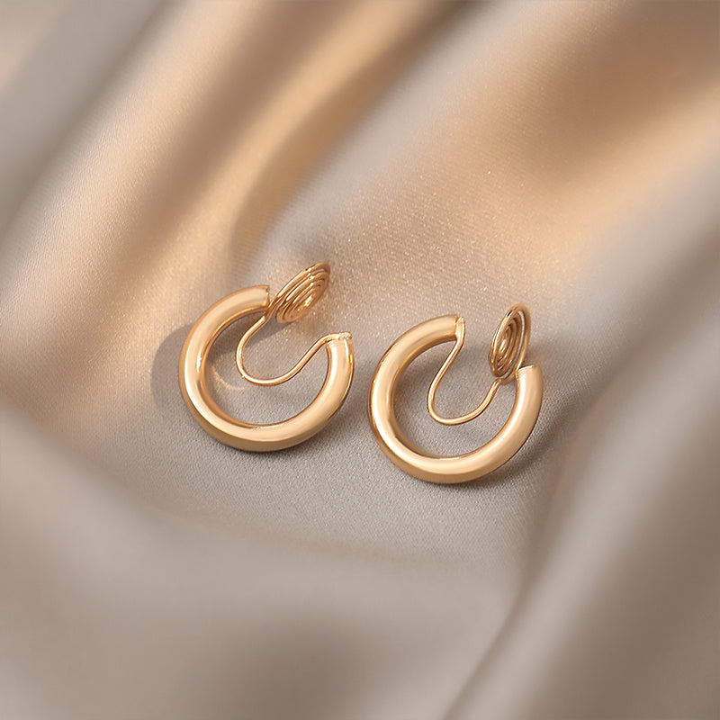 Mosquito Coil Without Pierced Ear Clip Style Female Summer Pearl High-end Letter Earrings-Jewearrings