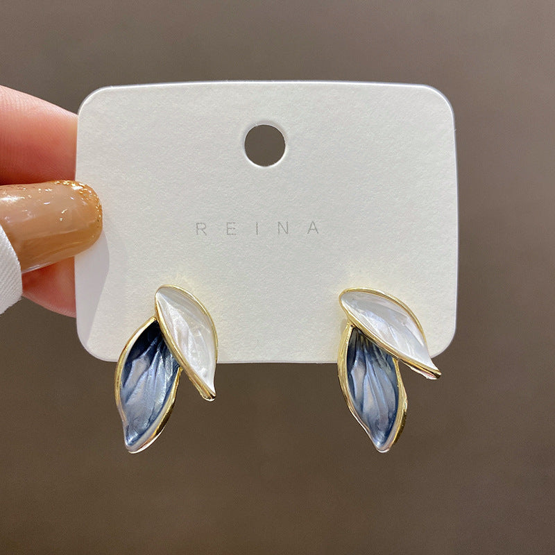 Silver Needle Temperament Opal Personality Vintage Earrings-Jewearrings