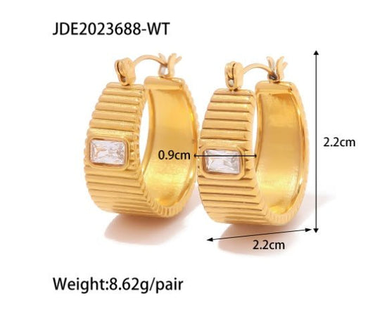 Carole Gold Hoop Earrings-Jewearrings